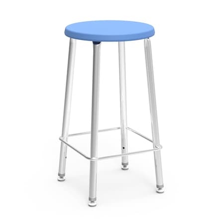 Virco 120 Series 24" Stool with Nylon Glides - Sky Blue Seat 12024